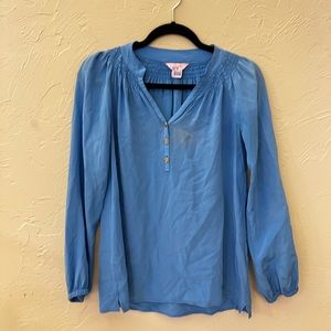 Lilly Pulitzer Silk Blouse Elsa Sz XS